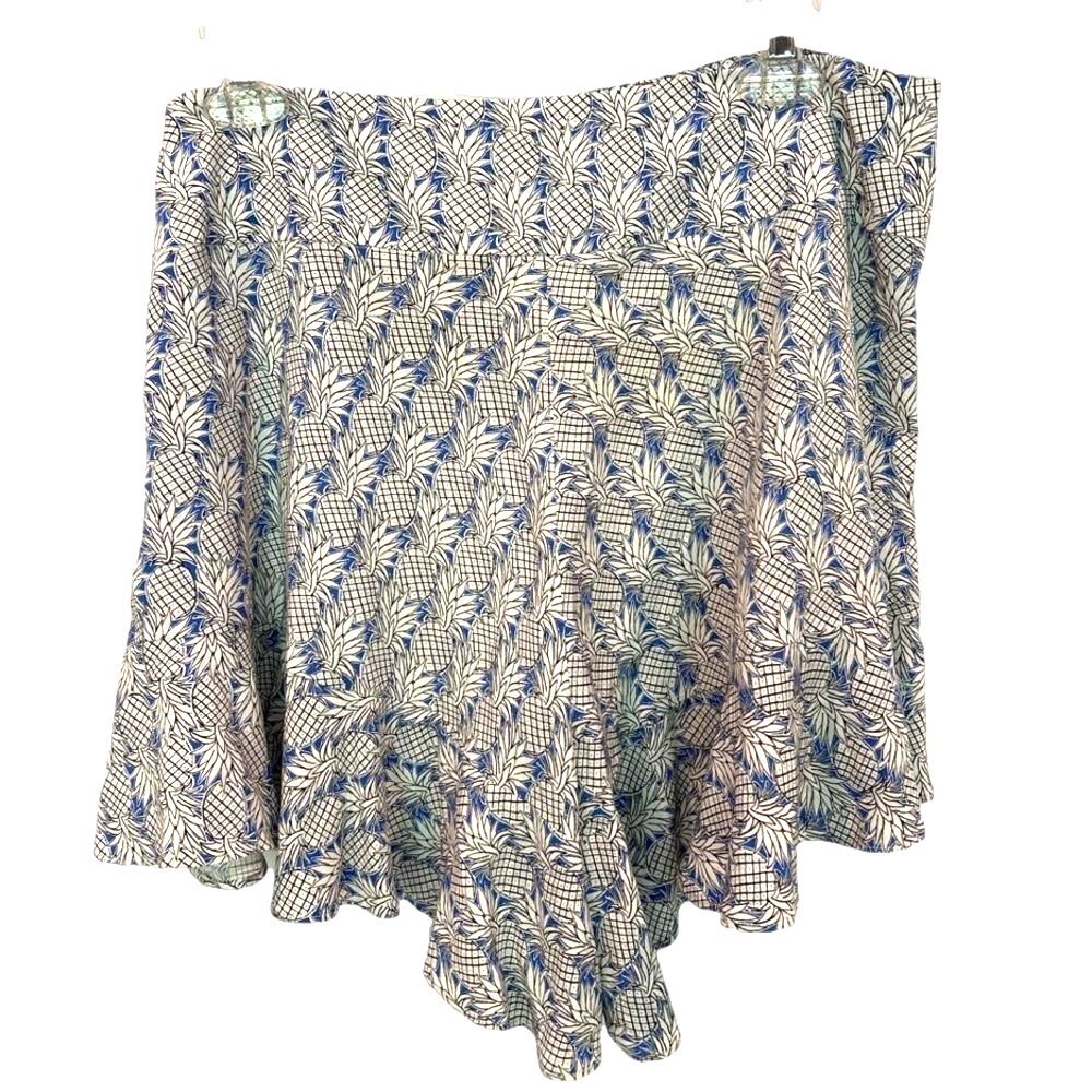 Anthropologie Maeve Imelda Pineapple Print Ruffle Short - Picture 4 of 7